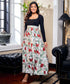 Two Tone Midi Dress With Pockets